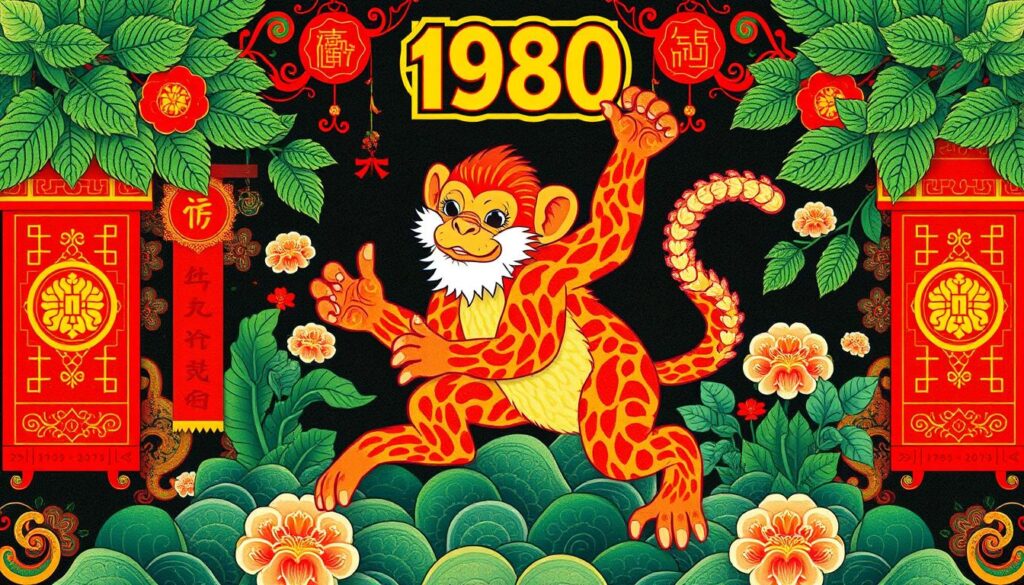Восточный календарь 1980 год Обезьяны Восточный календарь 1980 год Обезьяны